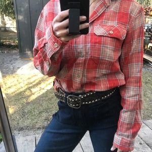 patagonia organic cotton plaid button down